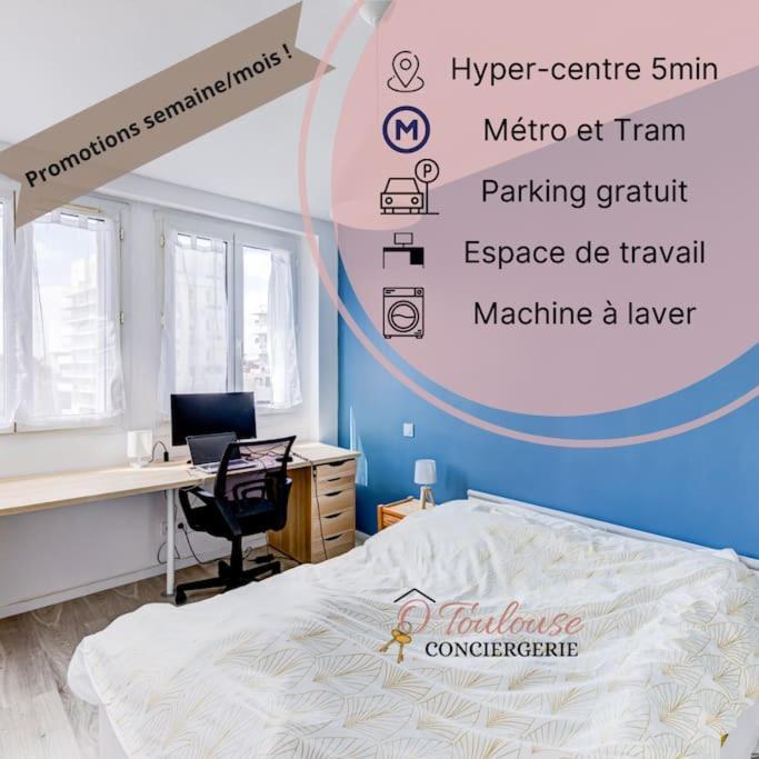 Le Central - Chambre Privative Avec Salon Et Terrasse Privee Hotel Toulouse Exterior photo